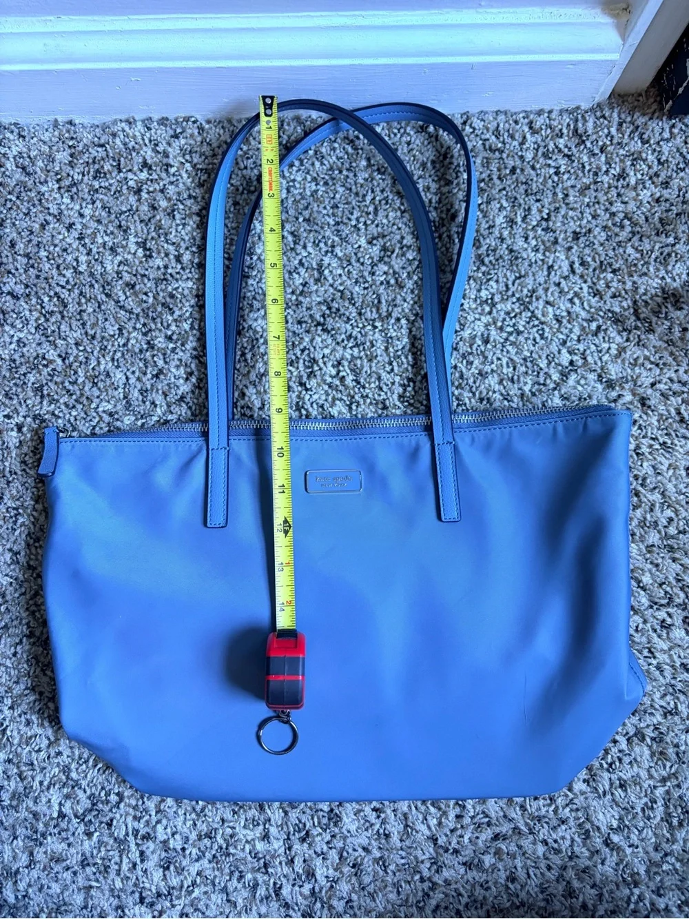 Kate Spade Outlet Hayden Top Zip Tote — Powder Blue Nylon